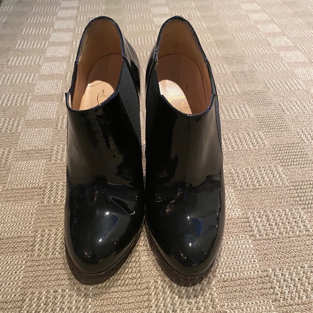 Christian Louboutin Patent Leather Ankle Booties